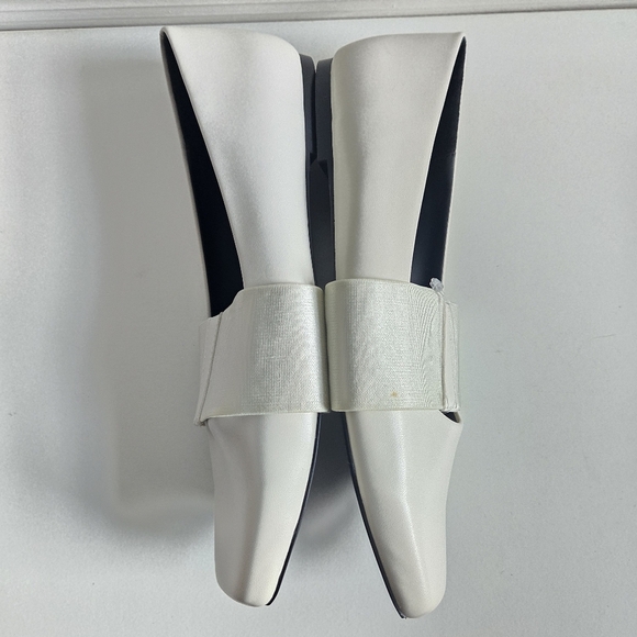 New WeWoreWhat Strap Ballet Vegan Leather Removable Strap Ivory Flats 38 EU/8 US - Picture 11 of 14